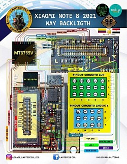 Xiaomi Note8 مسیر بک لایت