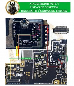 Xiaomi Redmi Note7 ولتاژها و مسی های حیاتی بک لایت بصورت فول